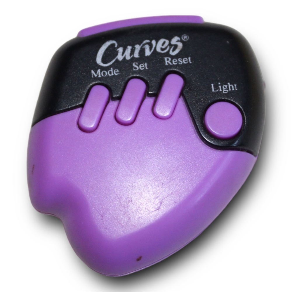CURVES FITNESS STEP DISTANCE PEDOMETER Tested Works Clip On Belt Walking Gym